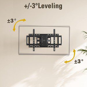 Mounting Dream Premium Full Motion TV Wall Mount Bracket Fits 16, 18, 24 Inch Wood Stud Spacing, TV Mount with Articulating Arm for 42-90 Inch LED, LCD, Plasma TV up to VESA 600X400Mm, 132 Lbs