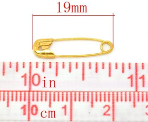 Dealglad Small Safety Pins Gold Bulk for Clothes Quilting Sewing Fastening Garment Hang Tags Jewelry Making, 19Mm Metal (1000Pcs)