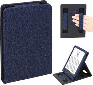 WALNEW Flip Case for All-New Kindle 11Th Generation (2022 Released) – Two Hand Straps PU Leather Vertical Multi-Viewing Stand Cover with Auto Wake/Sleep Fits Kindle 11Th Generation 2022