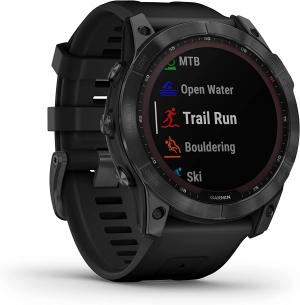 Garmin Fenix® 7X Solar, Slate Gray with Black Band, Multisport GPS Watch