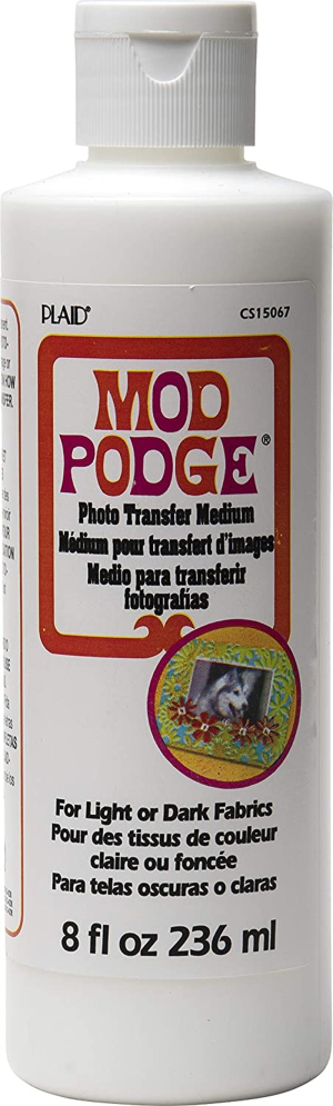 (1 Pack, Multi-Colour) – Plaid Craft Mod Podge Photo Transfer Medium, 240Ml