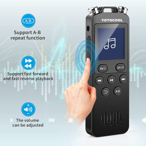 2023 Upgrade 48GB Digital Voice Recorder with Playback 1536Kbps Mini Audio Recorder for Lectures, Meetings Interviews，Usb Files Transferred/Mp3 Player/Password/Variable Speed/Cycle Play Mode (No TF Card )