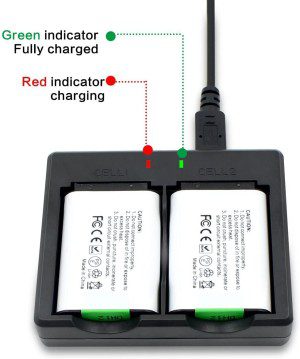 ENEGON NP-BX1 Battery (1300 Mah, 2-Pack) and Charger Set, Rapid Dual Charger for Sony Np-Bx1,Zv-1/Zv-1F,Cyber-Shot DSC-RX100/100M/WX300,DSC-HX300/400,AS10/15/30V/50R/100V/300R,HDR-CX240/405, HDR-MV1/PJ275