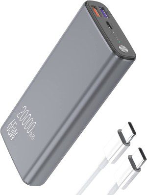 Laptop Power Bank 20000Mah PD 65W 3-Outputs 1-Input Fast Charging Portable Laptop Charger Compatible with Macbook, Thinkpad, Dell XPS, HP Elitebook, Microsoft Surface, Ipad, Iphone 14/13/12, Samsung