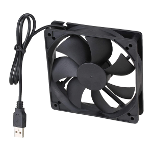 BQLZR PC Fan 120Mm Silent USB Fan Black DC 5V 12025 USB Power Ball Bearing Computer Case Cooling Fan 2400RPM Compatible with Computer/Tv Box