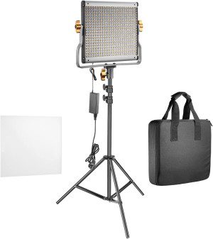 Neewer 2 Pack Dimmable Bi-Color 480 LED Video Light and Stand Lighting Kit Includes: 3200-5600K CRI 96+ LED Panel with U Bracket, 74.8 Inches Light Stand for Youtube Studio Photography Video Shooting