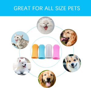 Dog Toothbrush for Dog Teeth Cleaning Dog Fingerbrush Toothbrush Dog Tooth Brushing Kit Set of 4 Dog Finger Toothbrush Pet Toothbrush