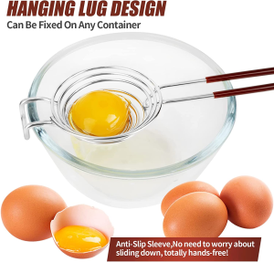 SOLEADER Egg Separator-Yolk White Separator Tool-Food Grade Stainless Steel-Dishwasher Safe-Work for XL Jumbo Eggs