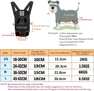 Natluss Legs Out Dog Backpack – Dog Carrier Backpacks Adjustable Straps for Outdoors – Dog Carrier Backpack for Front and Back Carrying – Pet Backpack Carrier for Cats & Dogs – Medium