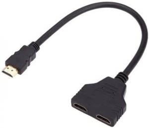 HDMI to Dual HDMI Female Y Splitter Switch Extension Adapter Cable with Micro & Mini HDMI Adapter