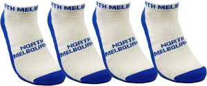 AFL North Melbourne Kangaroos Bed Socks 3 Pair (3-8 Womens)