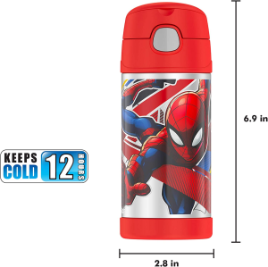 Thermos Funtainer Vacuum Insulated Drink Bottle, Spiderman, F40120SP6AUS