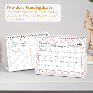 Mokani Small Desk Calendar 2023-2024 (8″X6″), Mini Monthly Desktop Calendar from July 2023 to December 2024, Academic Year Standing Desk Calendars with Planner Stickers