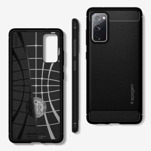 SPIGEN Rugged Armor Case Designed for Samsung Galaxy S20 FE (2020) Resilient Ultra Soft Cover – Black