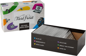 Trivial Pursuit Decades – 2010 to 2020 Game – Questions Reflect Culture and Trends from the 2010S – 6 Categories – 1800 Triva Questions – 2-6 Players – Adult Party Board Games – F2706 – Ages 16+