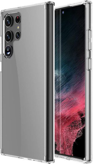 ZUSLAB Galaxy S23 Ultra 5G Case Slim Hybrid Shockproof Translucent Protective Cover for Samsung (2023) – Clear