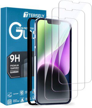 [3 Pack] T Tersely Glass Screen Protector for Iphone 14 Plus/Iphone 13 Pro Max [6.7 Inch] with Installation Alignment Frame, Tempered Glass Case Friendly Screen Protector Film