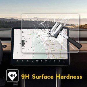 T Tersely Tempered Glass Screen Protector for Tesla Model 3 / Model Y 15″ Center Control Touch Car Navigation,Ultra Sensitive/High Definition Screen Protector for Tesla Model3 / Modely