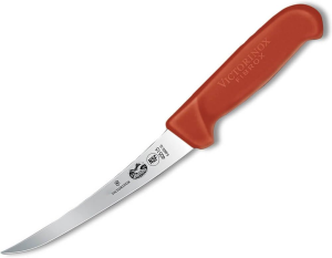 Victorinox Fibrox Curved Narrow Blade Boning Knife, Red, 5.6601.15 2.2 Cm*28.5 Cm*3.6 Cm