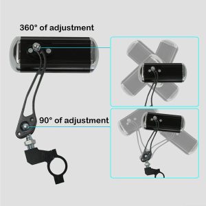 1 Pair Bicycle Bike Rearview Mirror Accessories Handlebar Mount Set Rectangular Cycling 360 Adjustment 10Mm Diameter Screw Glass Mountain Side Rear View Left Right 2 Pcs Rotatable Safe Universal Arrow Sport Scooter Adjustable Electric Motorcycle (Black)