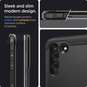 SPIGEN Tough Armor XP Case Designed for Samsung Galaxy S21 FE 5G (2022) Impact Shock Proof Kickstand Hard Cover – Black