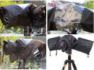 WANBY Waterproof Camera Rain Cover Professional Soft Black Camera Rain Covers for All DSLR SLR Cameras