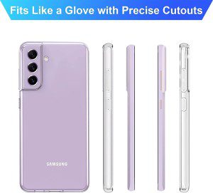 T Tersely Compatible with Samsung Galaxy S21 FE 5G Case 6.4”, [Anti-Yellow][Drop Protection] [Ultra Slim] Soft Silicone TPU Crystal Clear Protective Cover for Samsung Galaxy S21 FE 5G – Transparent