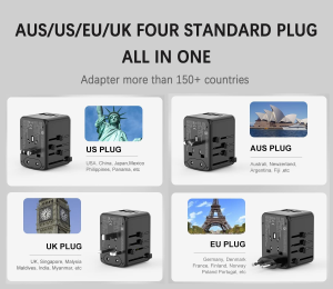 Universal Travel Adapter, International Charger 2000W High Power Adapter with 3 USB-A & 2 USB-C PD 35W Fast Charging for Iphone, Samsung, Tablet for over 150+ Countries (USA, UK, EU, AU Standard Plug)