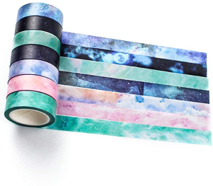 YUBX Washi Tape Set Decorative Tape for DIY Crafts, Bullet Journals, Planners, Scrapbooking, Wrapping 15Mm Wide (Fastary)