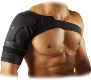 Mcdavid Shoulder Support Brace. Rotator Cuff Brace for Pain Relief, Rehab. Thermal Compression Therapy Sleeve, Wrap. Adjustable Strap, Sling. for Arthritis, Bursitis, Tendonitis, Arm, AC Joint Injury, Clavicle, Dislocated. for Men and Women, Right or Left Side