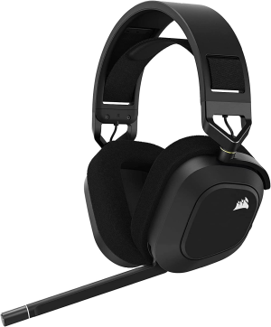 CORSAIR HS80 RGB Wireless Premium Gaming Headset with Dolby Atmos Audio (Low-Latency, Omni-Directional Microphone, 60Ft Range, up to 20 Hours Battery Life, PS5/PS4 Wireless Compatibility) Carbon