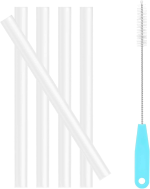Straws Replacement for Camelbak Eddy+ Water Bottle-Camelbak Straws Replacement-Accessories Set Include 4 BPA-FREE Straws and 1 Straw Cleaning Brush（25Oz/32Oz）