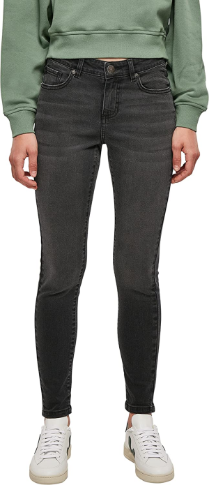 Urban Classics Ladies Mid Waist Skinny Jeans