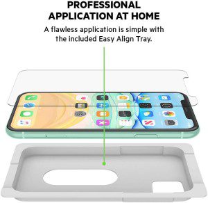 Belkin F8W948Zz Screenforce Temperedglass Screen Protector for Iphone 11, Clear