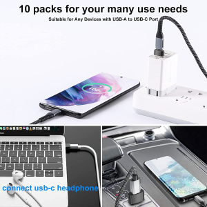 USB to USB C Adapter 10 Pack,Usb a to USB C,USB C Adapter,Usb C to USB Adapter,Usb to USB C,USB Adapter Charger Converter Adapter for Iphone 14/13 Pro,Macbook Pro,Samsung Galaxy,Laptop,Pc(Aluminum)