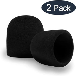 YOUSHARES Blue Yeti Mic Cover- Large Size Foam Cover Microphone Pop Filter for Blue Yeti, Yeti Pro and Other Large Microphones (2 Packs)