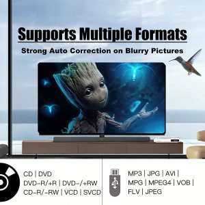 SHIWAKOTO Mini DVD Player for TV, Support Hdmi/Rca/Usb/Built-In Speaker/Cd/Dvd, All Region Free Small Compact Disc Player