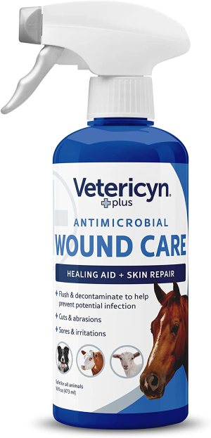 Vetericyn plus Dog Wound Care Spray | Healing Aid and Skin Repair, Clean Wounds, Relieve Itchy Skin, and Prevent Infection, Safe for All Animals. 3 Ounces