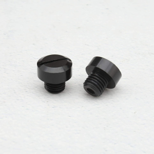 2Pcs M10X1.25Mm Mirror Hole Blanking Plugs Regular Thread Right-Hand Screws Bolts Black Compatible with CNC Aluminum Alloy Universal Motorcycle Parts