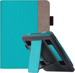 WALNEW Stand Case for 6.8” Kindle Paperwhite 11Th Generation 2021- Two Hand Straps Premium PU Leather Book Cover with Auto Wake/Sleep for Amazon Kindle Paperwhite Signature Edition E-Reader