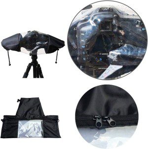 WANBY Waterproof Camera Rain Cover Professional Soft Black Camera Rain Covers for All DSLR SLR Cameras