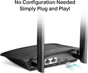 Tp-Link 4G LTE Cat4 Router W/ B5 Supported – Wireless N300, 4G/3G Network SIM Slot Unlocked, No Configuration Required (TL-MR100) | AU Version |