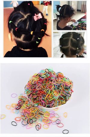 2000pcs Elastic Rubber Hair Ties Hair Band Ropes Women’s Ponytail Holder Small Baby Toddler Rubber Bands Elastic Multi Color for Kids Girls Hair Value Pack (#2)