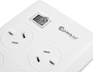 SANSAI Power Board Strip Extension 8 Outlet Surge 4 USB Charger (8 Way)