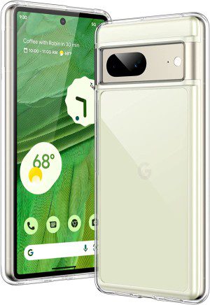 Jetech Case for Google Pixel 7, Shockproof Phone Bumper Cover, Anti-Scratch Clear Back (HD Clear)