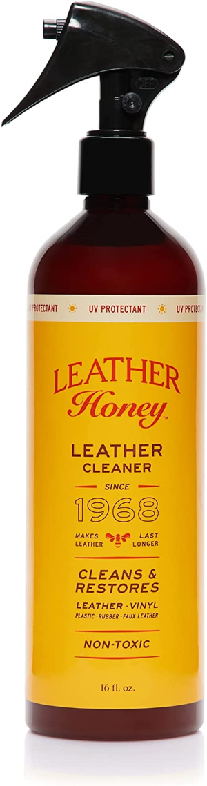 Leather Honey Leather Cleaner the Best Leather Cleaner for Vinyl and Leather Apparel, Furniture, Auto Interior, Shoes and Accessories. Does Not Require Dilution. Ready to Use, 8 Ounce Bottle!