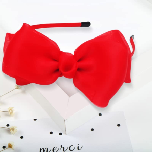 Bow Headband Bowknot Headbands for Women Girls Black Red Head Bands for Women’S Hair with Bow Christmas Birthday Hairband for Women Cosplay Bow Knot Hair Band