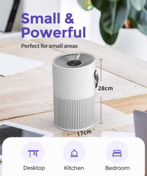 Air Purifier,Mini H13 HEPA Air Purifiers for the Home Allergies Pets Hair in Bedroom Office Living Room,Portable,Night Light,Reduce Germs,Australian Standard Power Socket