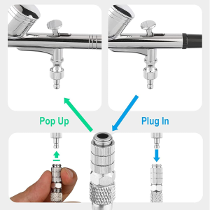 HUBEST 14Pcs Multi-Size Airbrush Adapter Set, Airbrush Quick Release Disconnect Couplers, Airbrush Adapter Kit Fitting Connector Kit for Air Compressor, Airbrush Hose