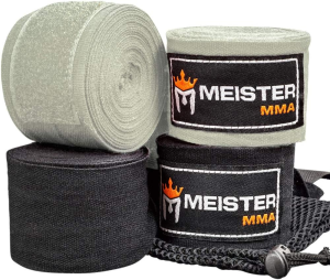 Meister Elite 180″ Premium Adult Hand Wraps for MMA & Boxing – 2 Pair Pack W/Mesh Bag